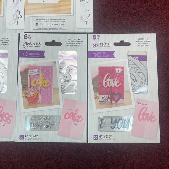 Lot 9 Crafters Companion Gemini Papercraft Dies Stamps Love Birthday Kids Thanks - Picture 5 of 5